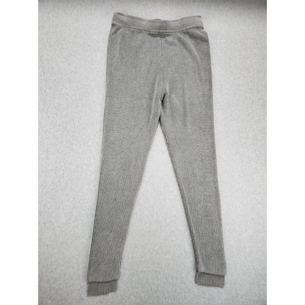 Free People‎ Gray Crochet Leggings Pants Knit Comfy Yoga Size SMALL